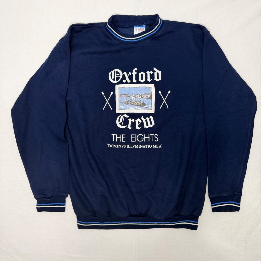 Vintage Oxford Crew The Eights Sweatshirt XL Made in England Rowing